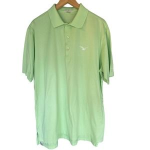 Peter Millar Golf Polo Green Short Sleeve Men’s Size Large 100% Cotton